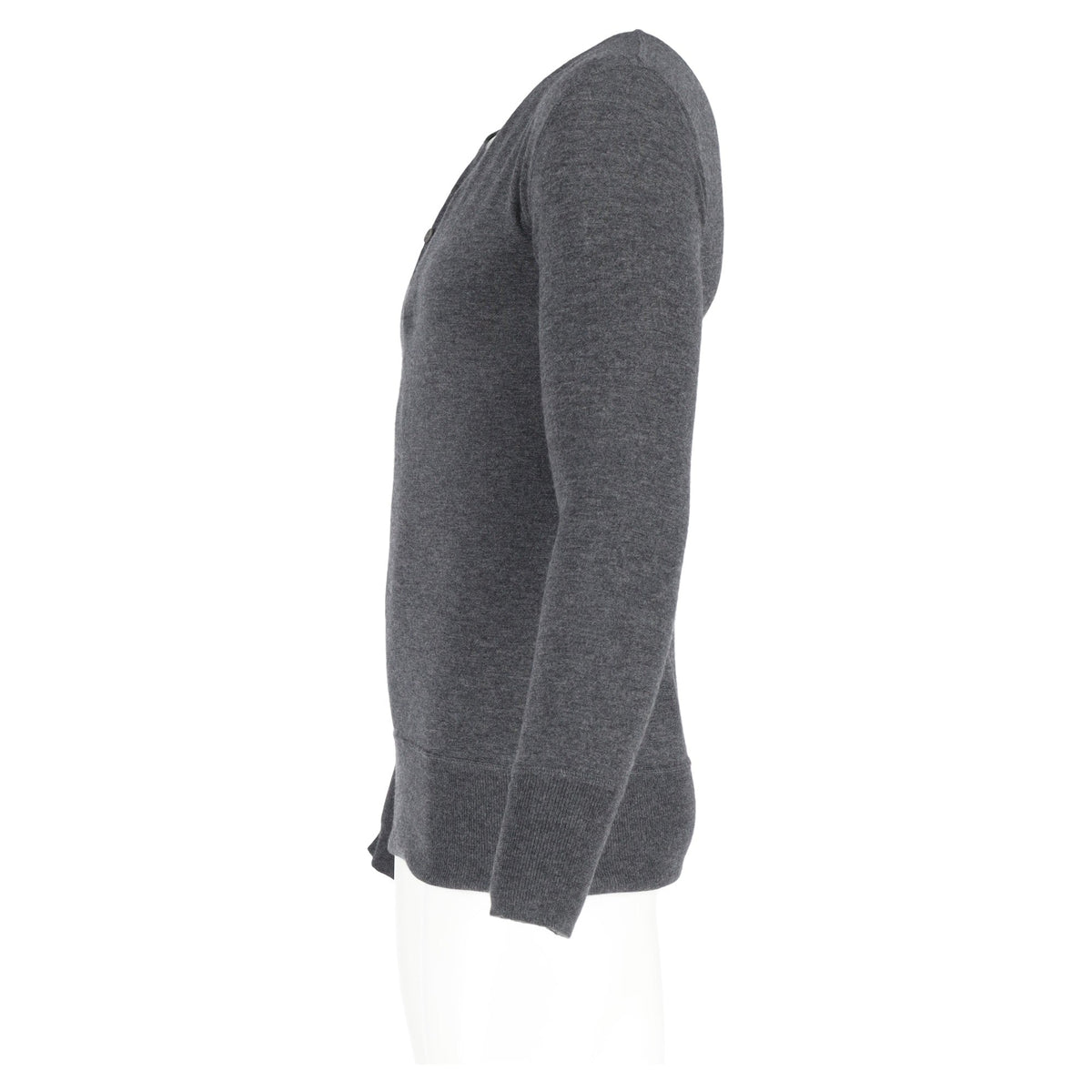 Bottega Veneta Half-Buttoned Sweater in Grey Wool