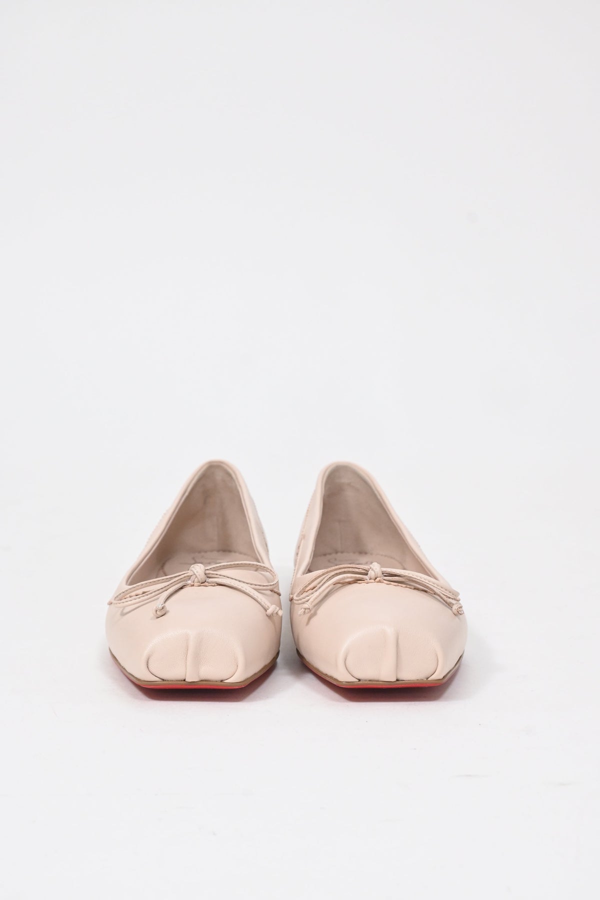 Christian Louboutin Mamadrague Ballet Flats in Beige Leather