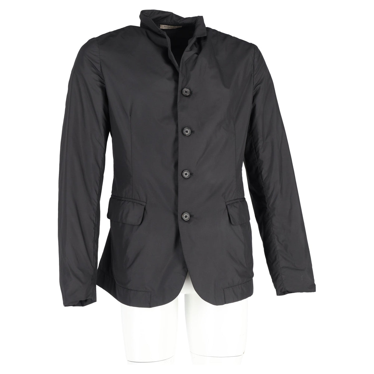 Bottega Veneta Single-Breasted Blazer in Black Nylon