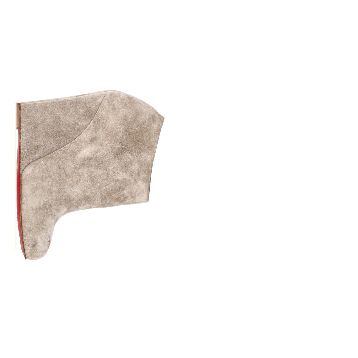 Christian Louboutin Belle Zeppa 100 Wedge Ankle Boots in Grey Suede