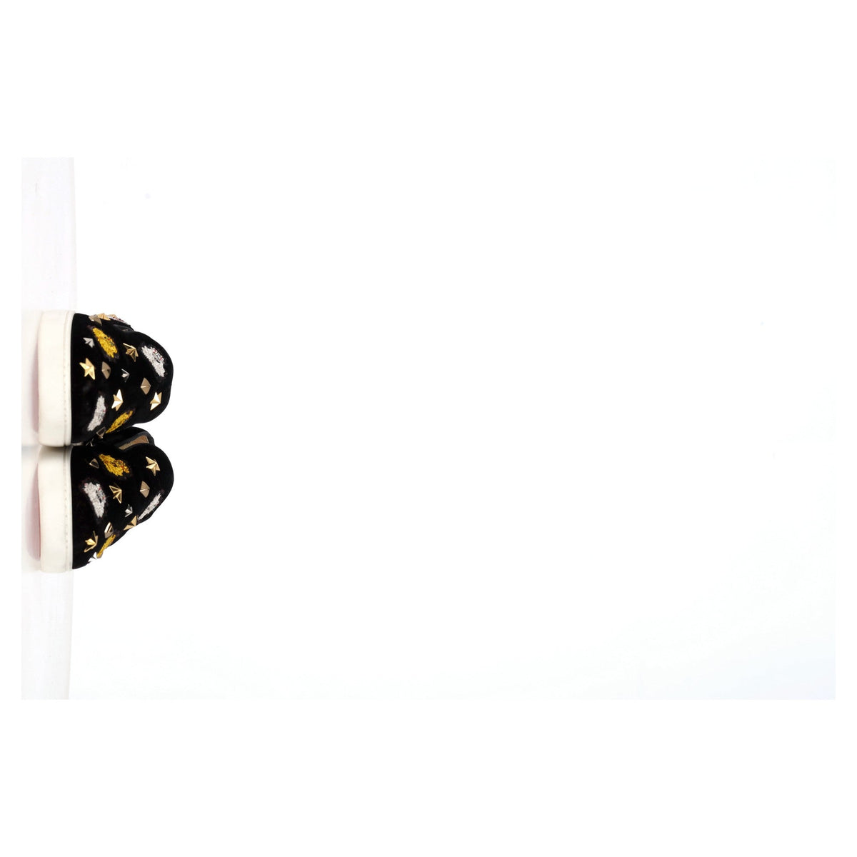 Christian Louboutin Mister Academy Slip On Sneakers In Black Velvet