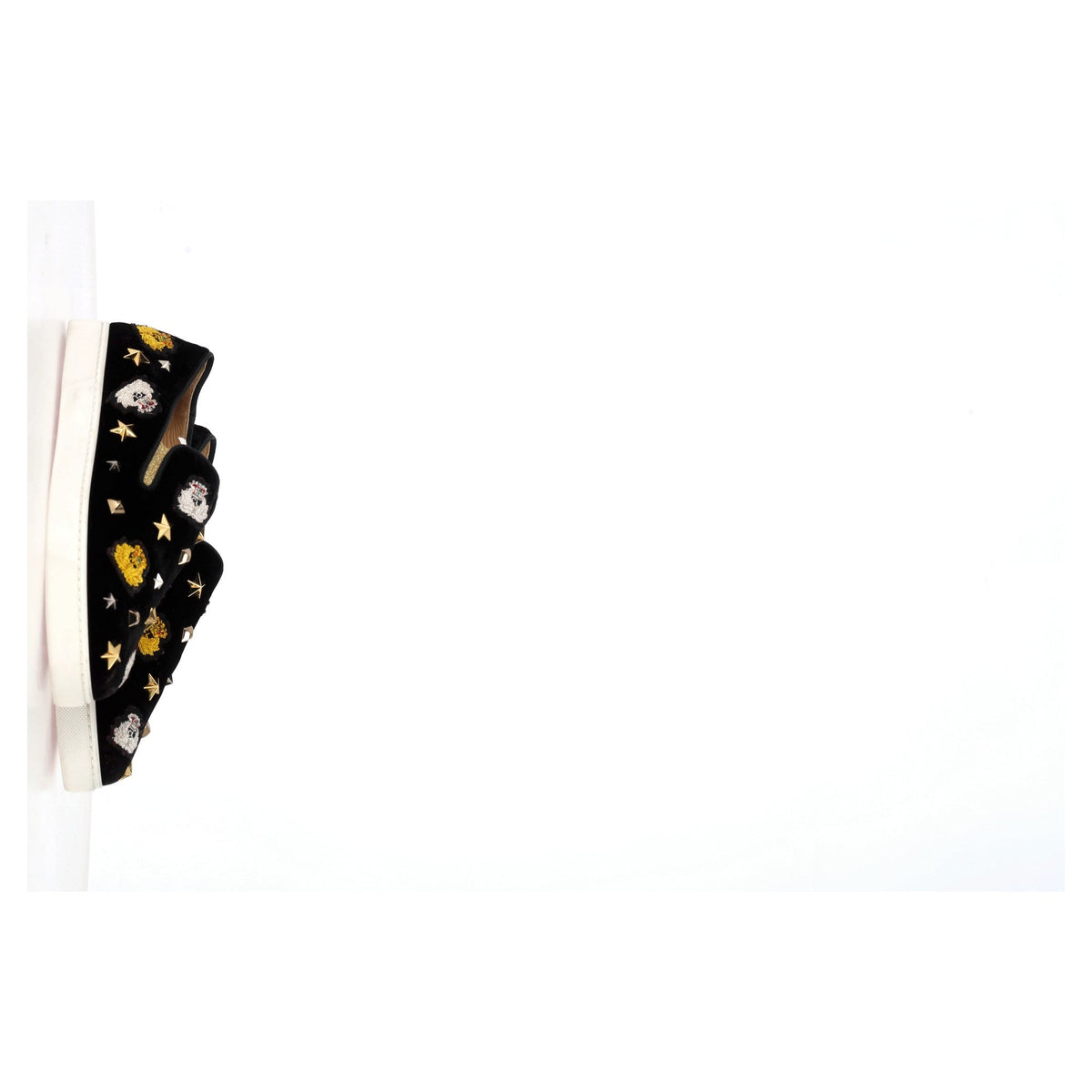 Christian Louboutin Mister Academy Slip On Sneakers In Black Velvet