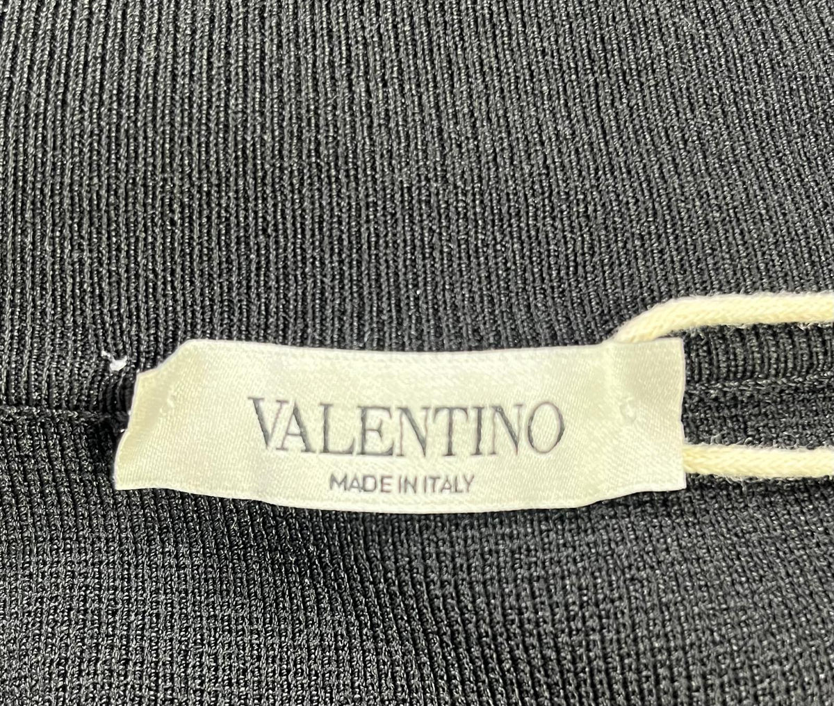 Valentino Garavani Logo-Tape Track Jacket in Black Viscose