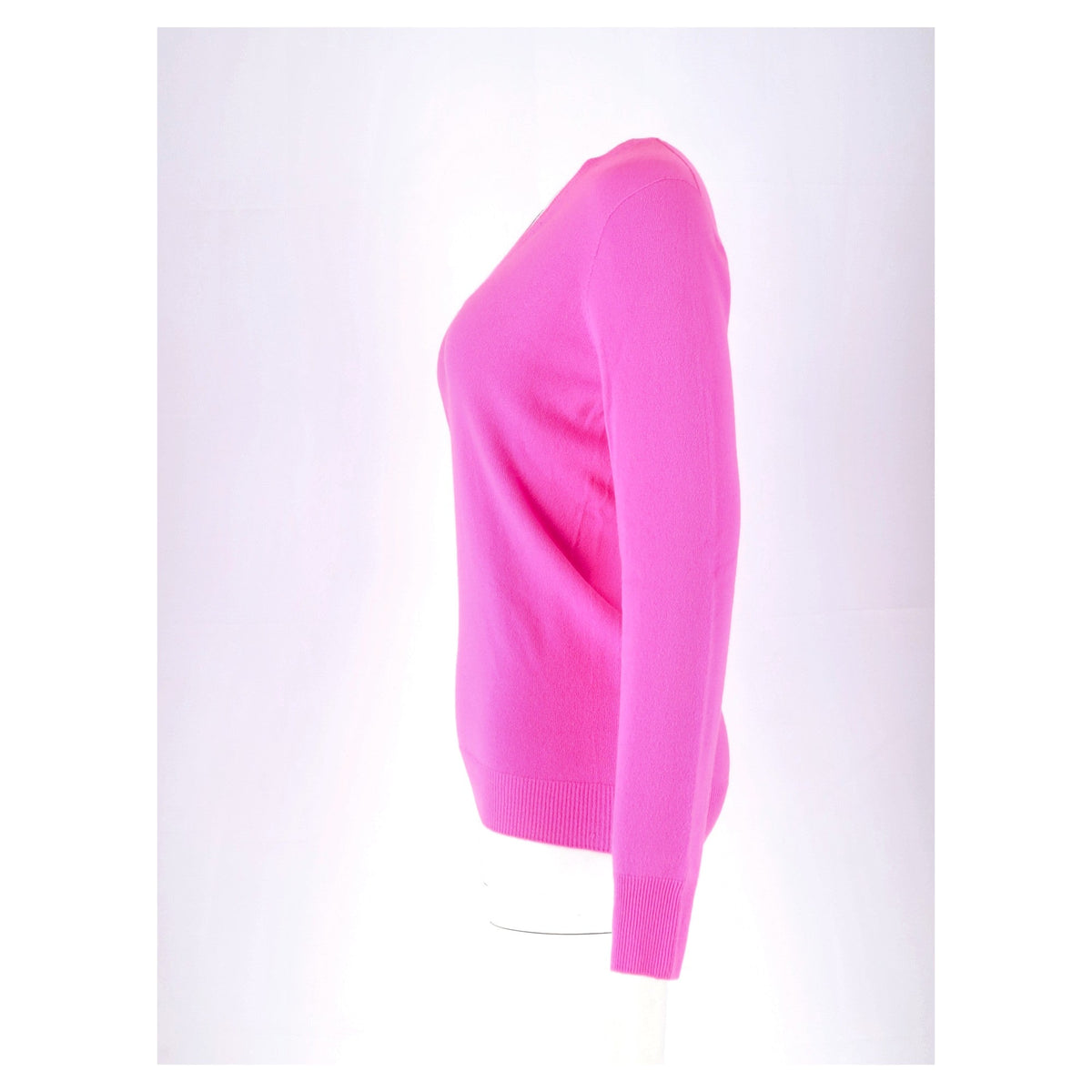 Bottega Veneta Knitted V-Neck Sweater in Pink Wool