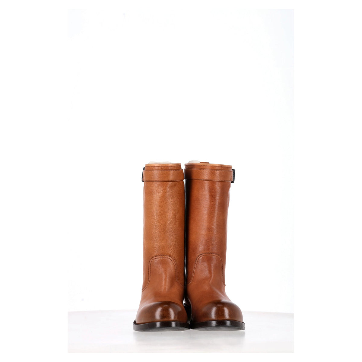 Bottega Veneta Biker Boots in Brown Leather