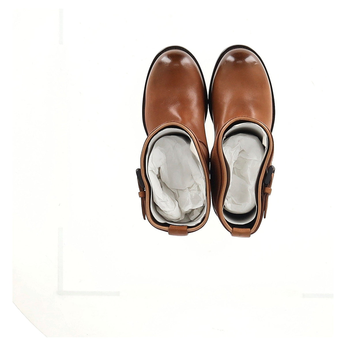 Bottega Veneta Biker Boots in Brown Leather