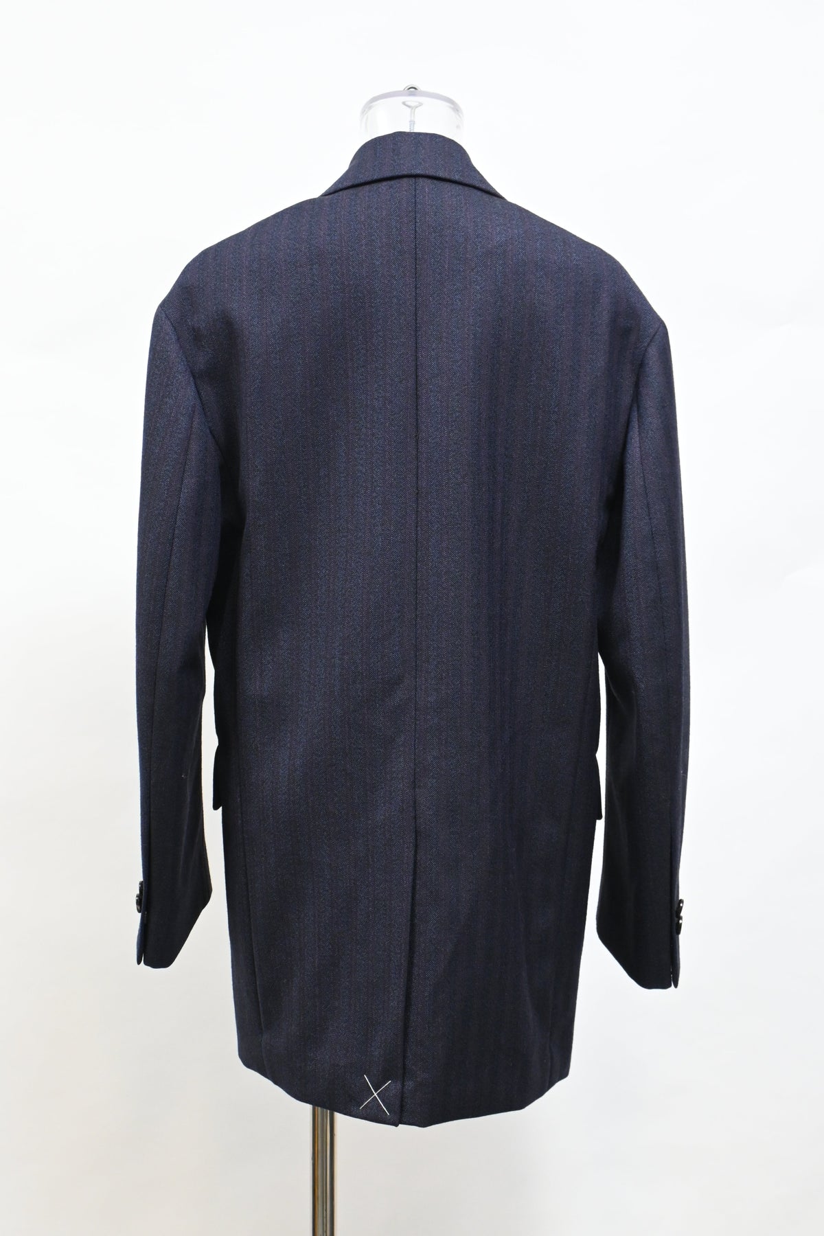 Bottega Veneta Double-Breasted Blazer in Navy Blue Wool