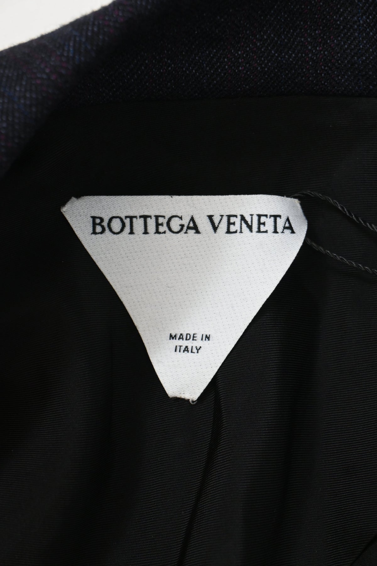 Bottega Veneta Double-Breasted Blazer in Navy Blue Wool