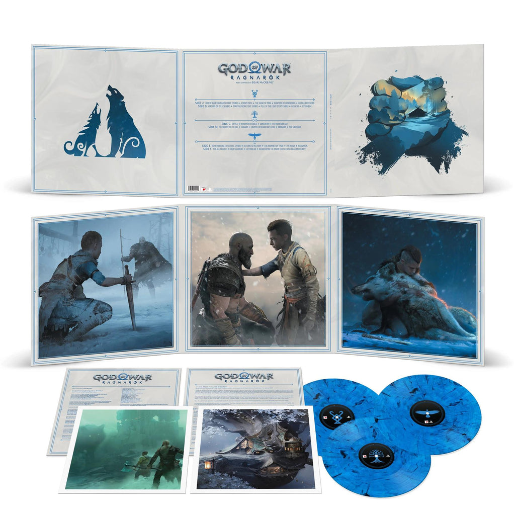 God of War: Ragnarök (Original Soundtrack) - Bear McCreary Limited Edition 3x Blue Smoke Vinyl LP