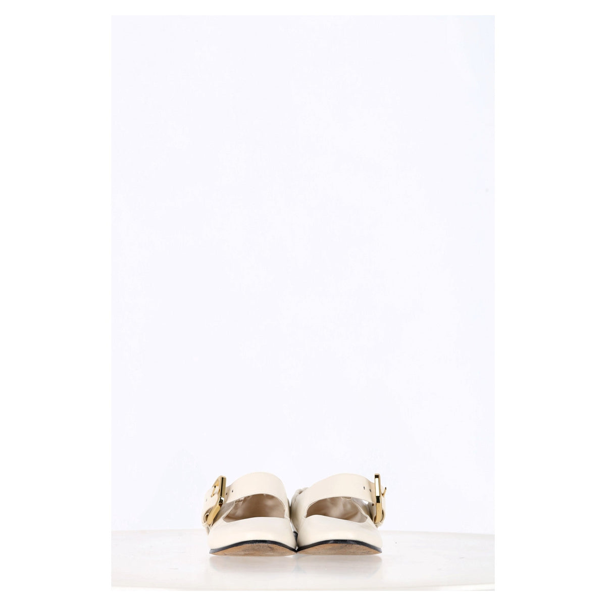Bottega Veneta Astaire Mary-Jane Ballerina in Cream Leather