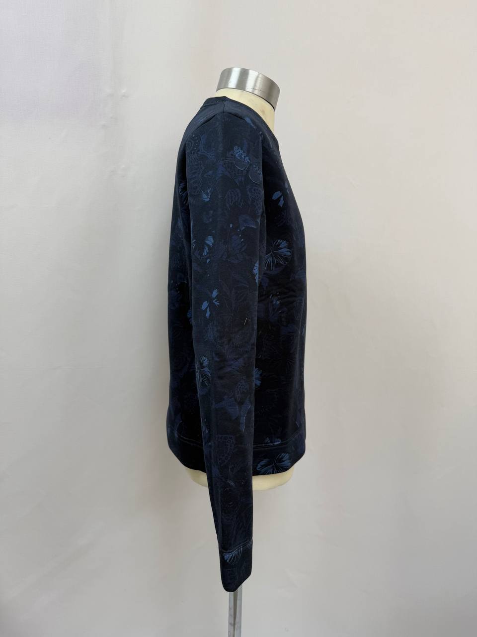 Valentino Neoprene Butterfly Sweatshirt in Navy Blue Cotton