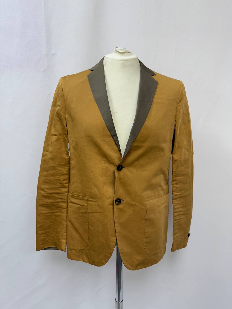 Fendi Single-Breasted Reversible Blazer in Brown Cotton