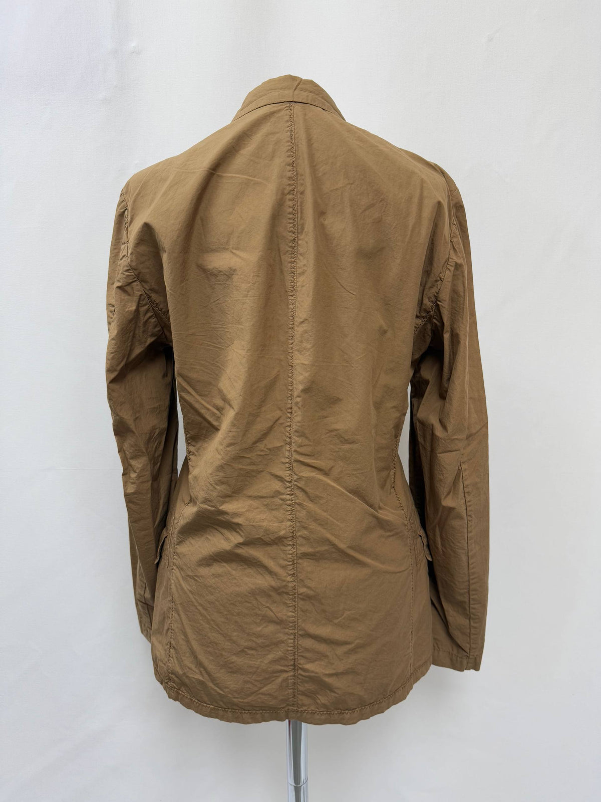 Bottega Veneta Single-Breasted Detailed Stitch Blazer in Brown Cotton