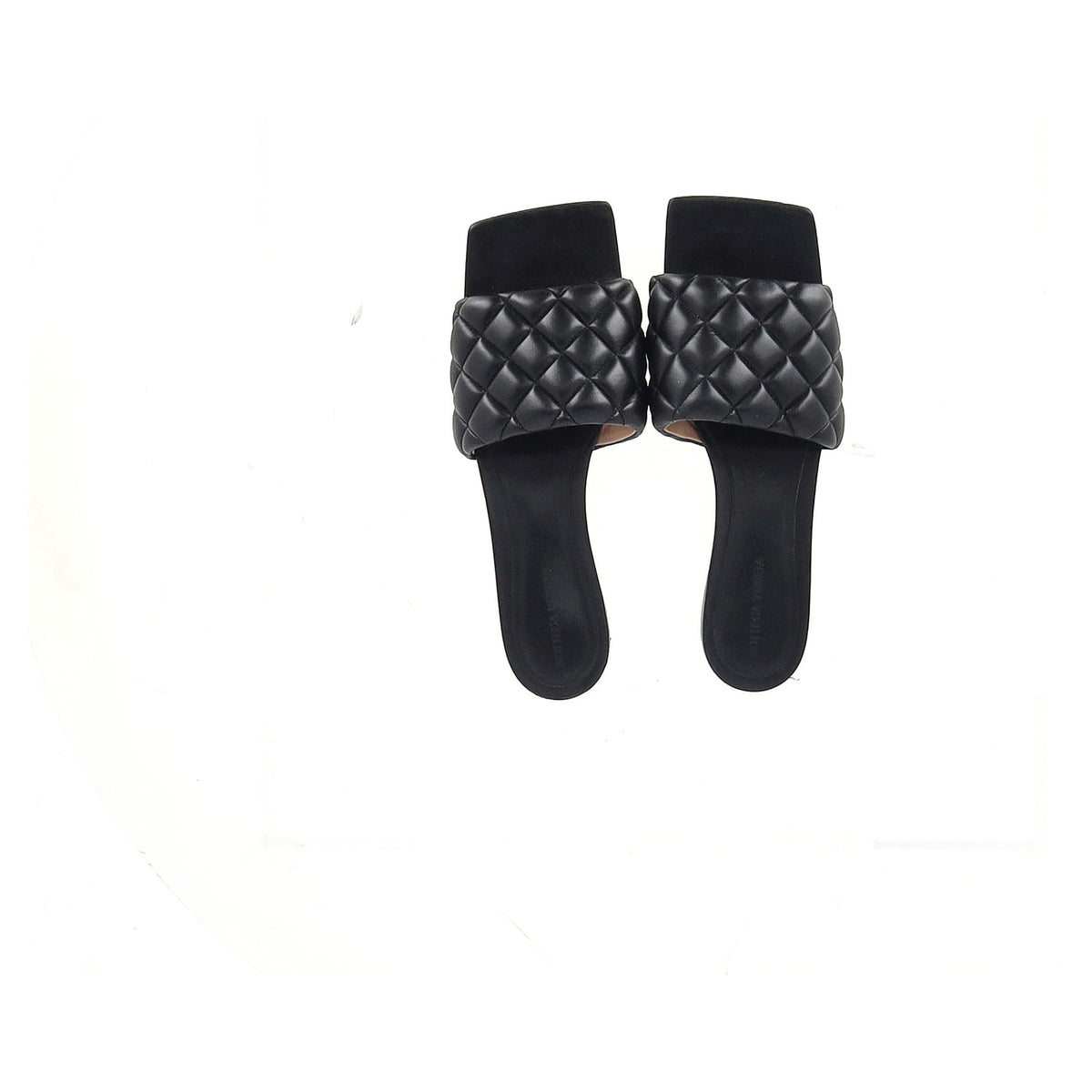 Bottega Veneta Padded Flat Sandals in Black Leather