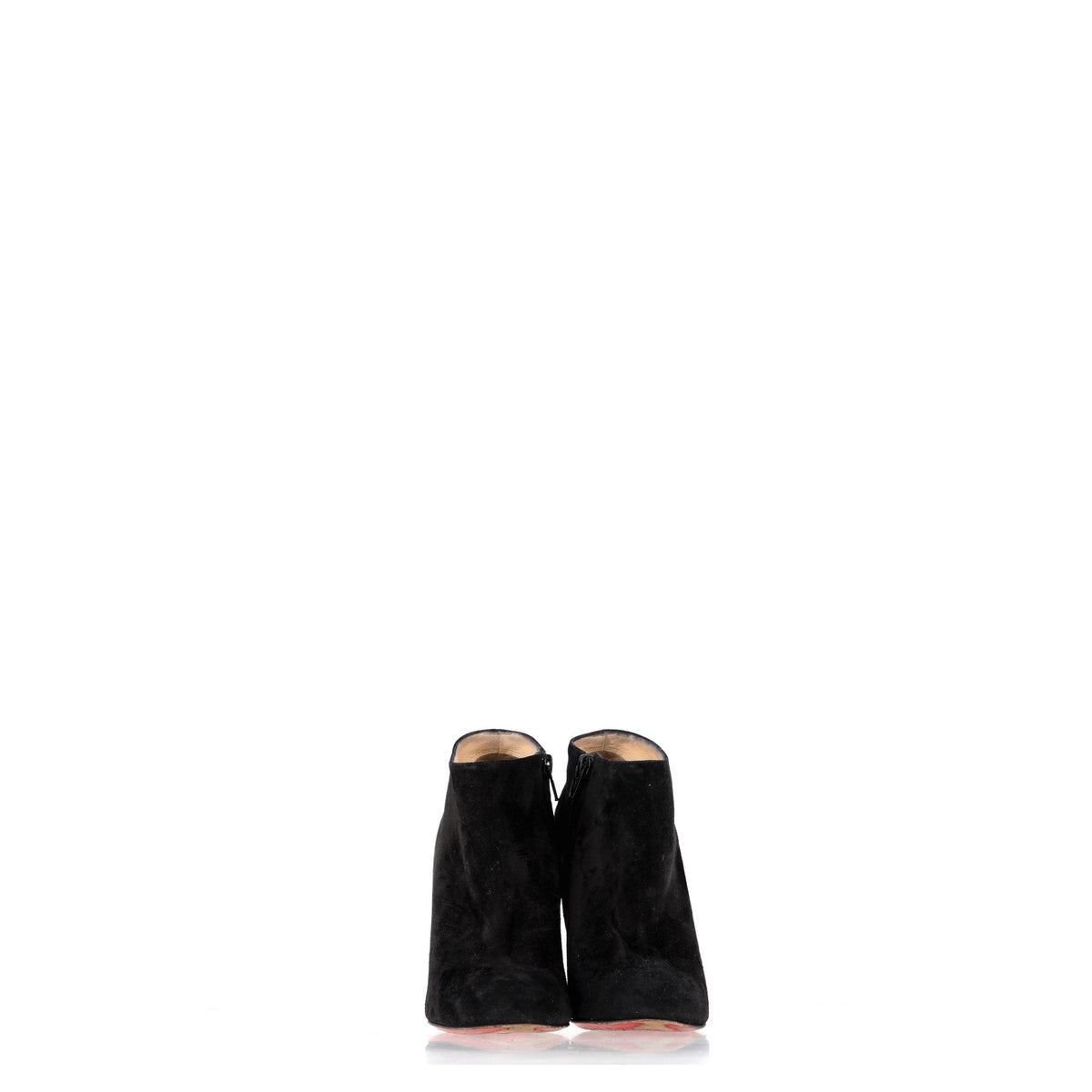 Christian Louboutin Belle Zeppa Wedge Ankle Boots in Black Suede