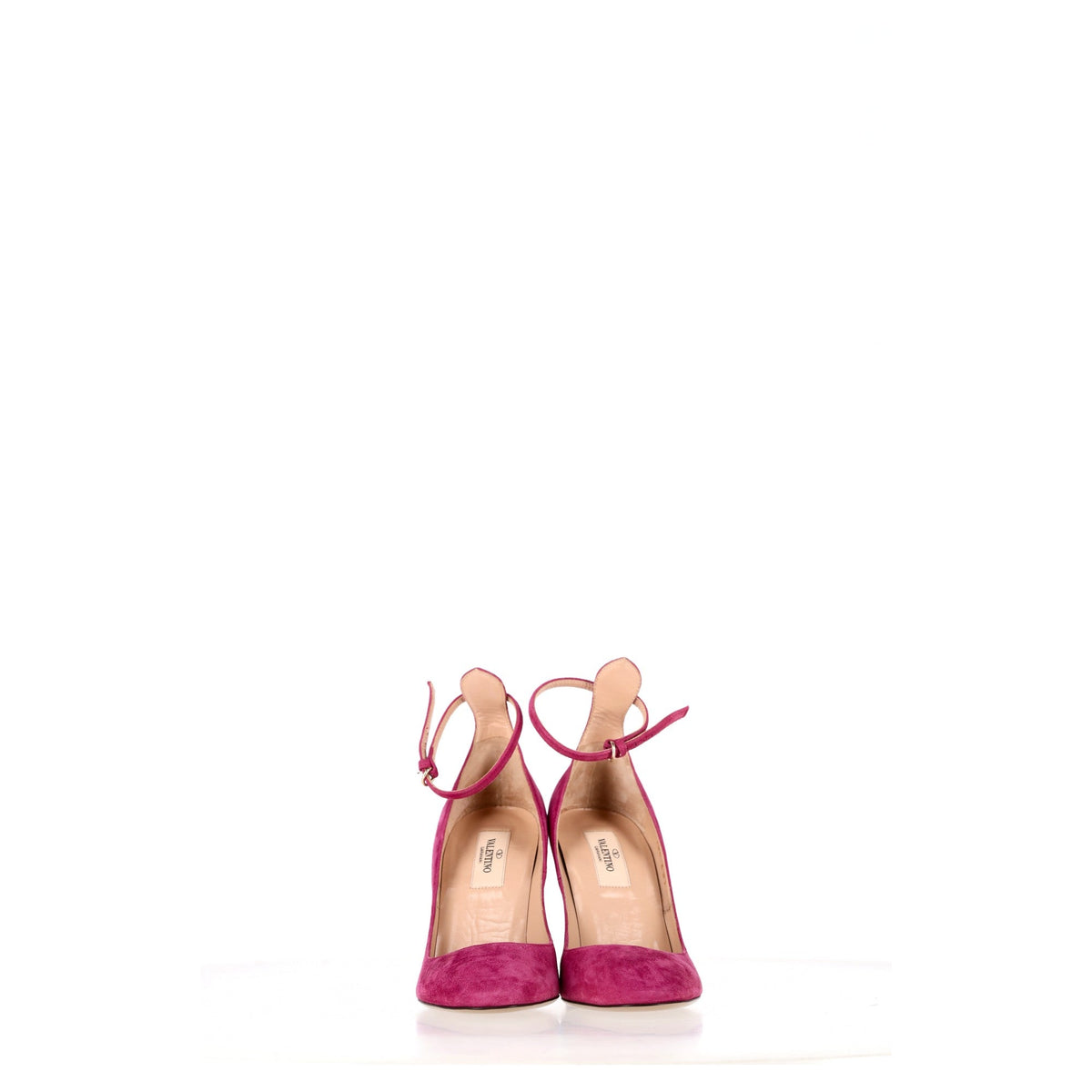 Valentino Tan-go Pumps In Pink Suede