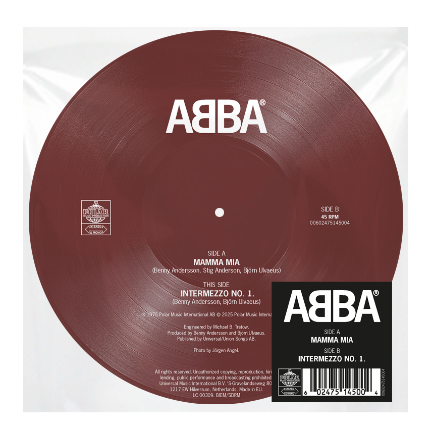 ABBA - Mamma Mia / Intermezzo No.1 7" Picture Disc Vinyl Single