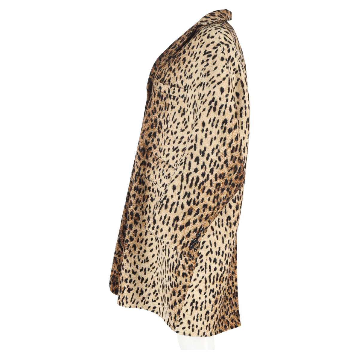 Valentino Egg-Shaped Coat in Animal Print Wool