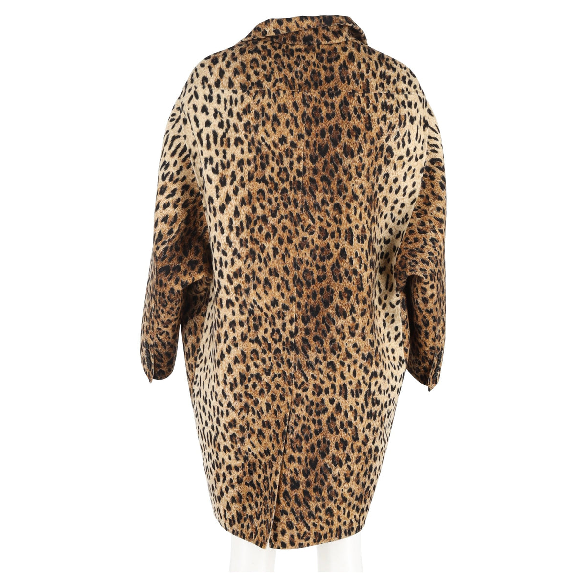 Valentino Egg-Shaped Coat in Animal Print Wool