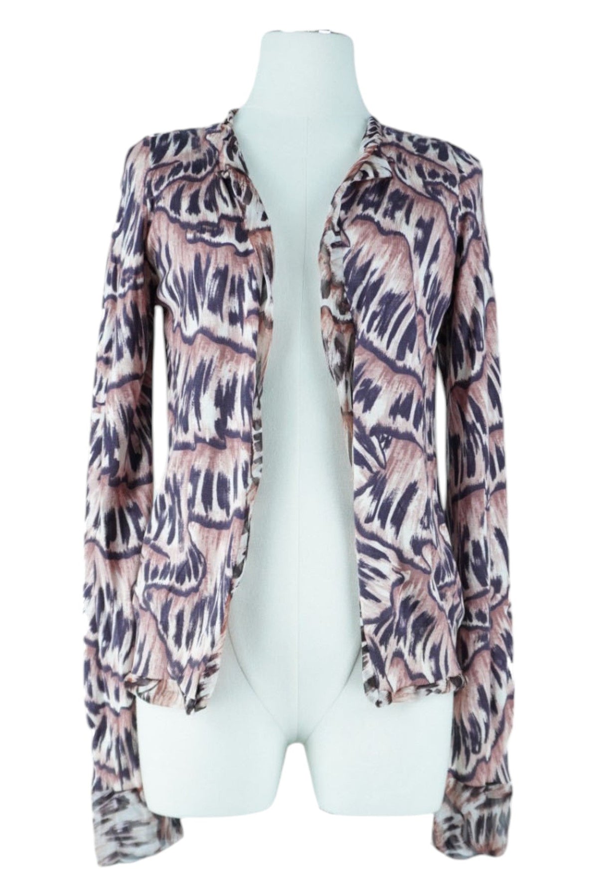 Bottega Veneta Multicolor Printed Cashmere and Silk Cardigan