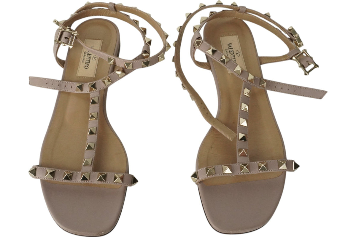 VALENTINO GARAVANI Light Rockstud Flat Sandals