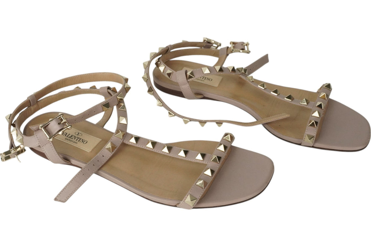 VALENTINO GARAVANI Light Rockstud Flat Sandals