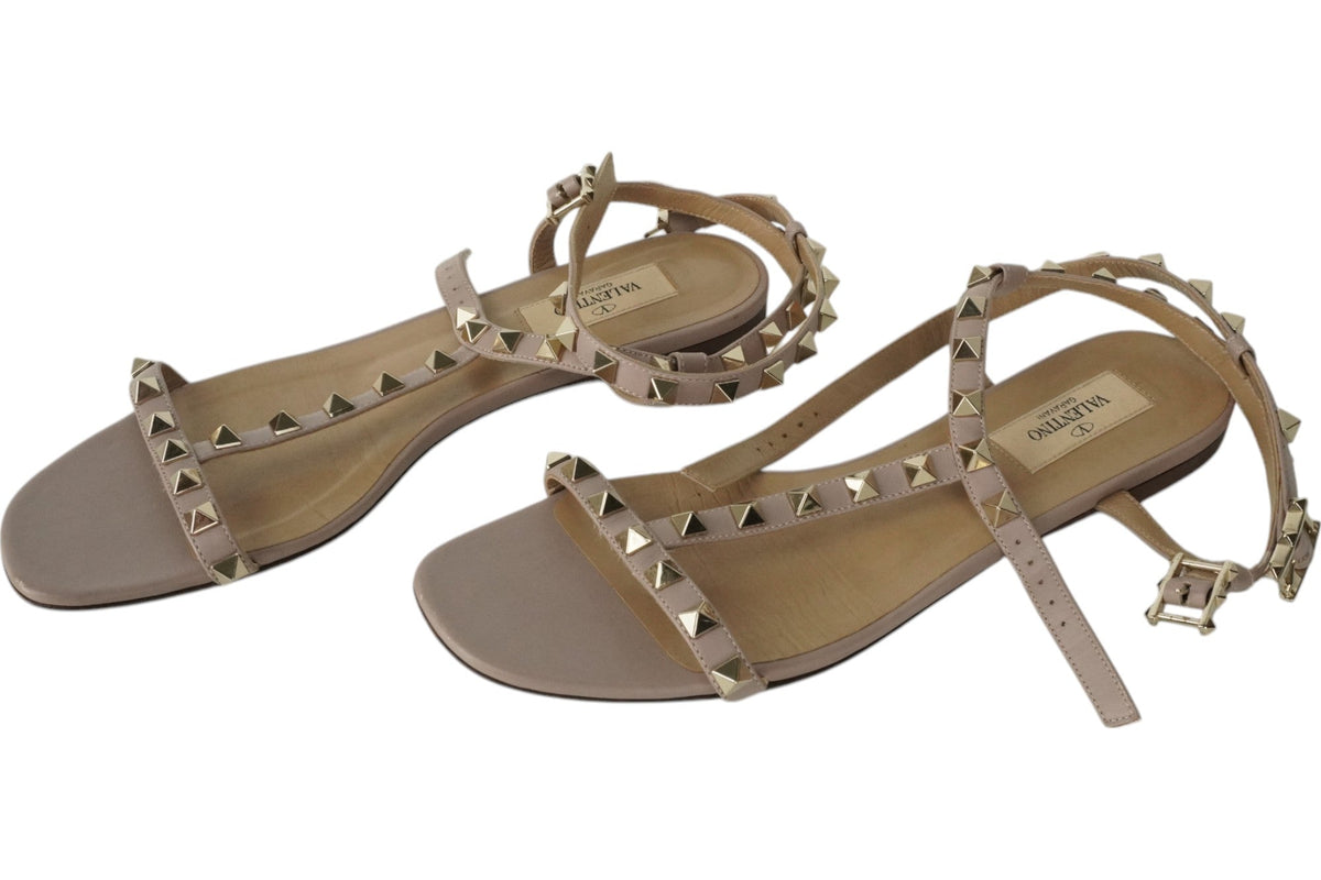 VALENTINO GARAVANI Light Rockstud Flat Sandals