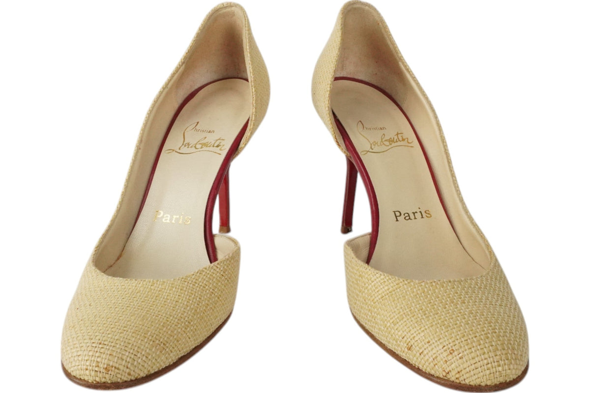 Christian Louboutin Light Rattan Heels