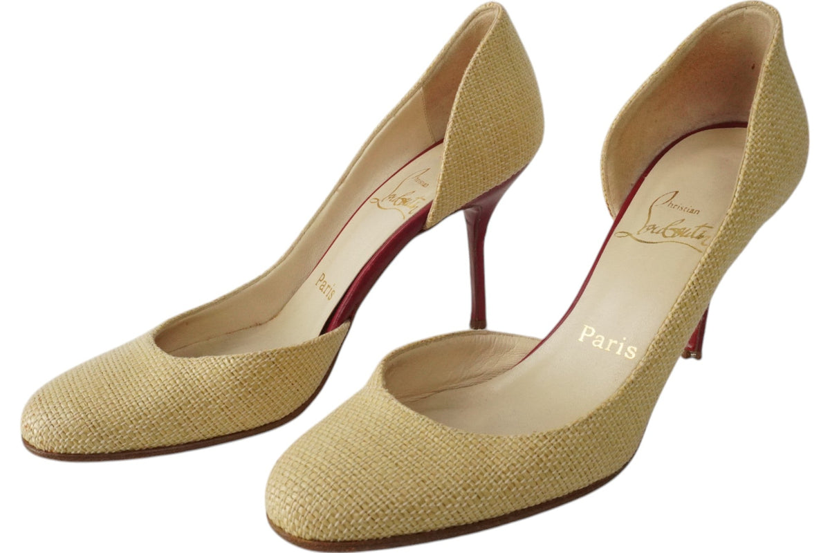 Christian Louboutin Light Rattan Heels