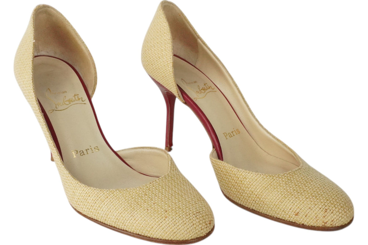 Christian Louboutin Light Rattan Heels