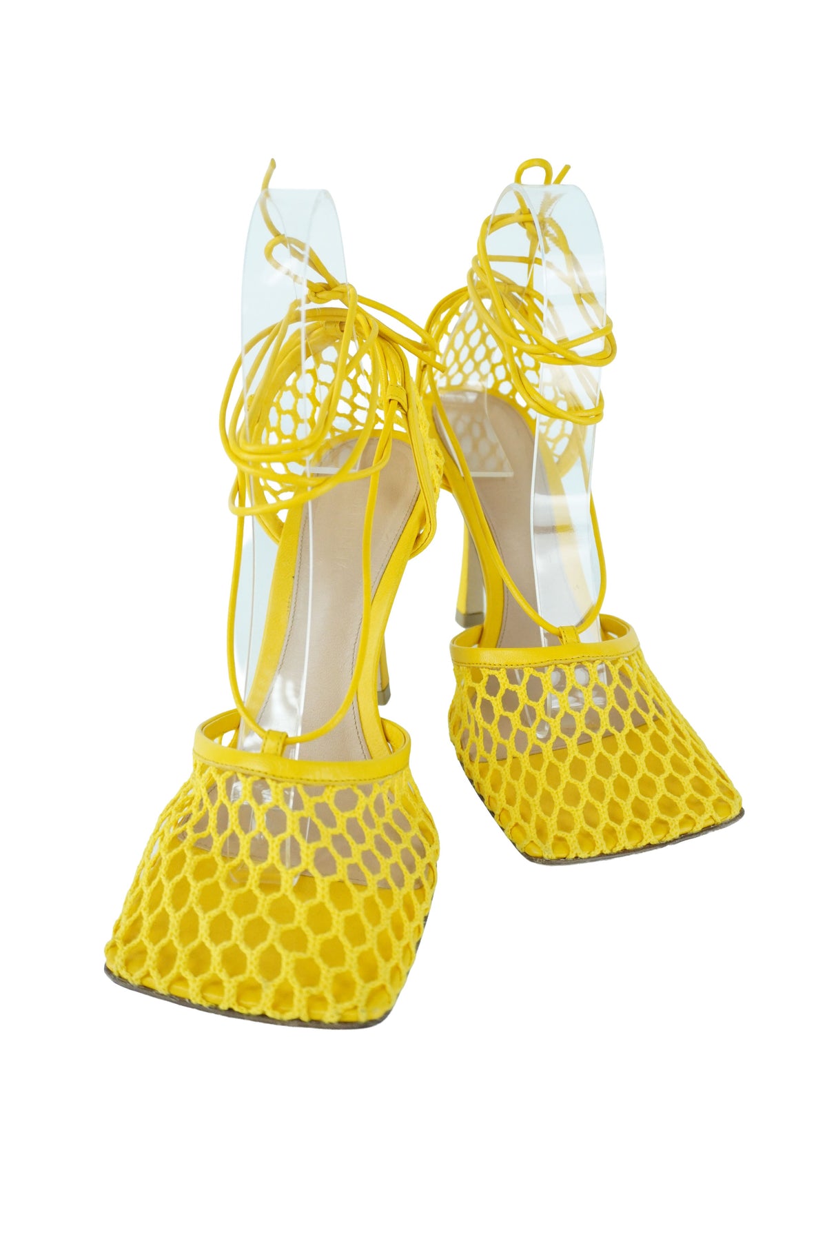 Bottega Veneta Stretch Cloth Yellow Sandals