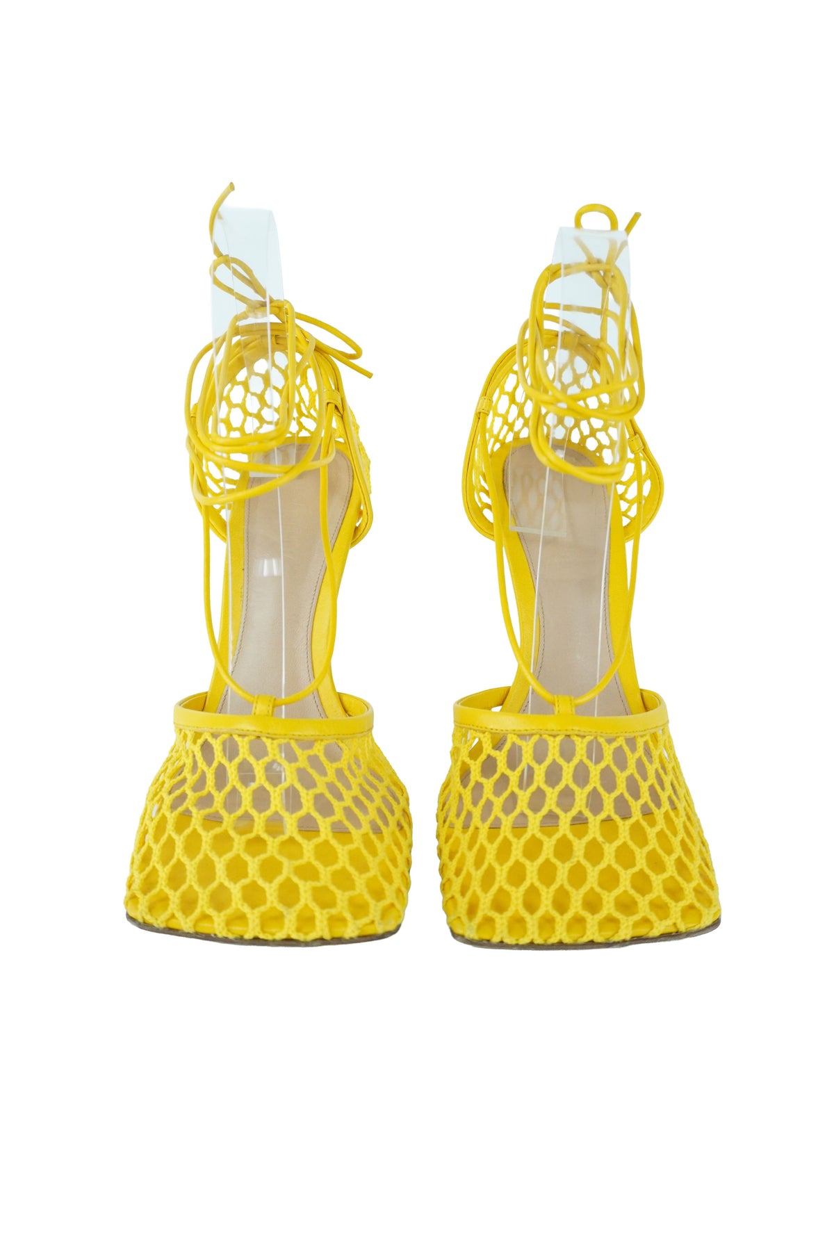 Bottega Veneta Stretch Cloth Yellow Sandals