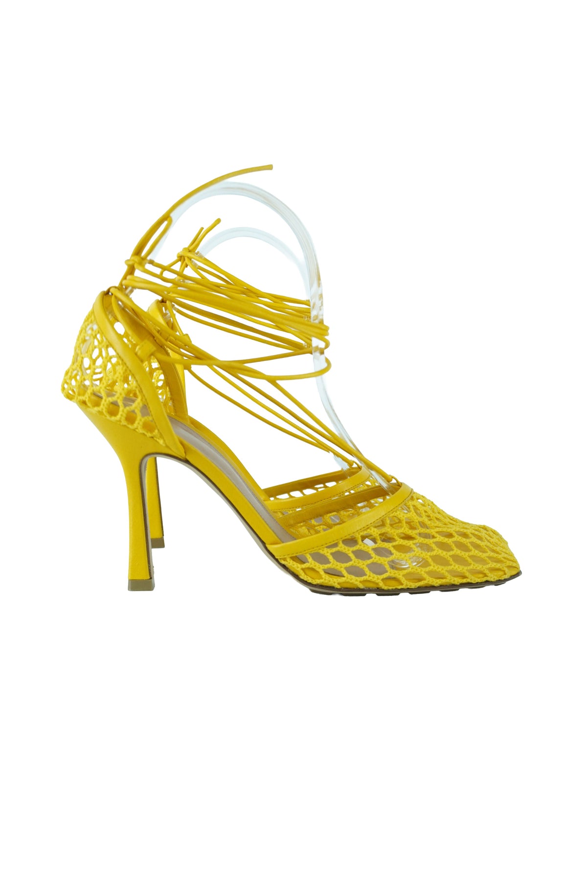 Bottega Veneta Stretch Cloth Yellow Sandals