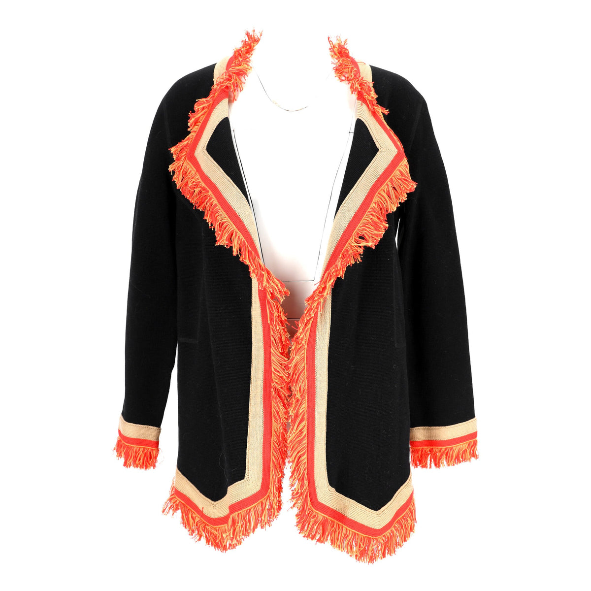 Bottega Veneta Fringe-Trimmed Blazer in Multicolor Cotton