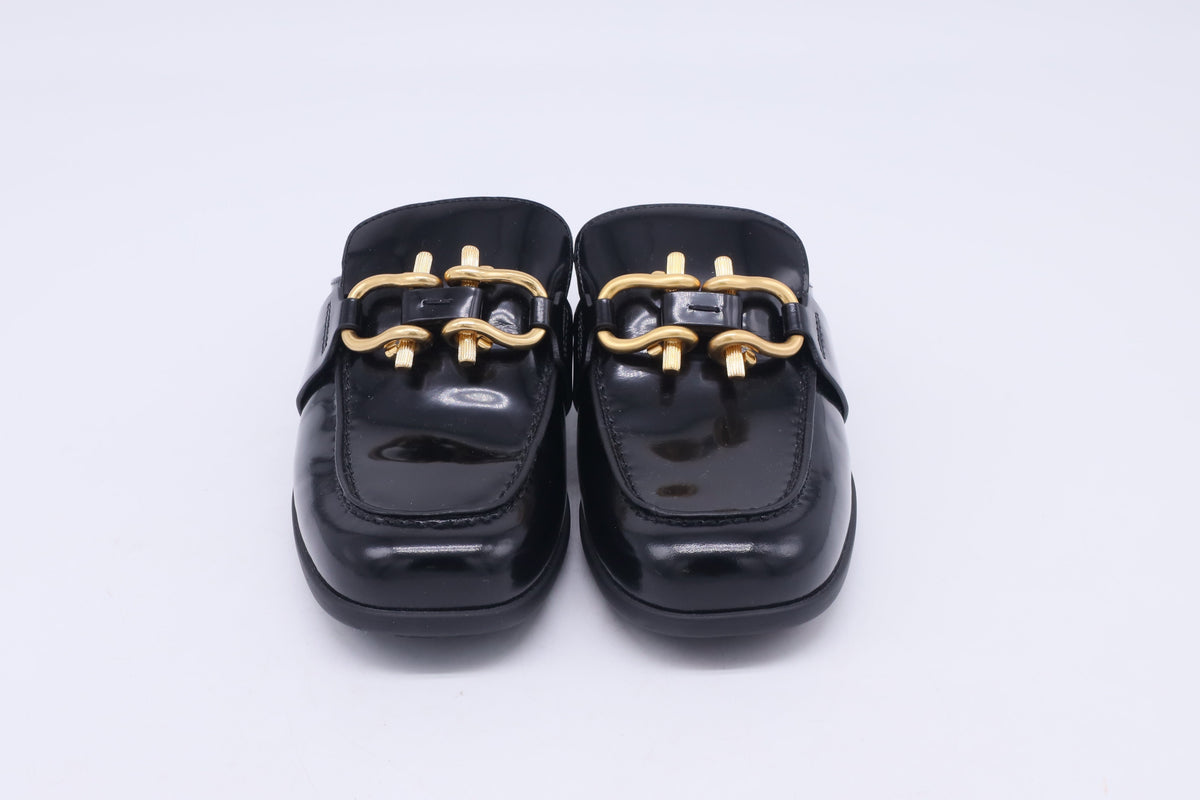 Bottega Veneta Monsieur Mules in Black Calf Leather