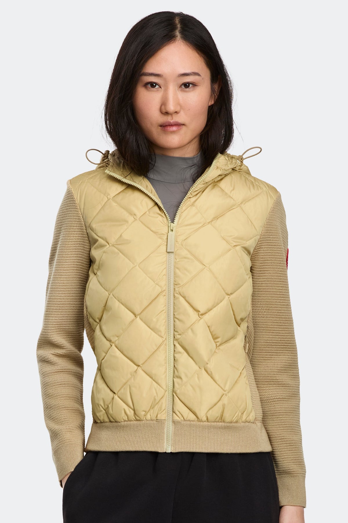 HyBridge® 绗缝针织连帽衫
