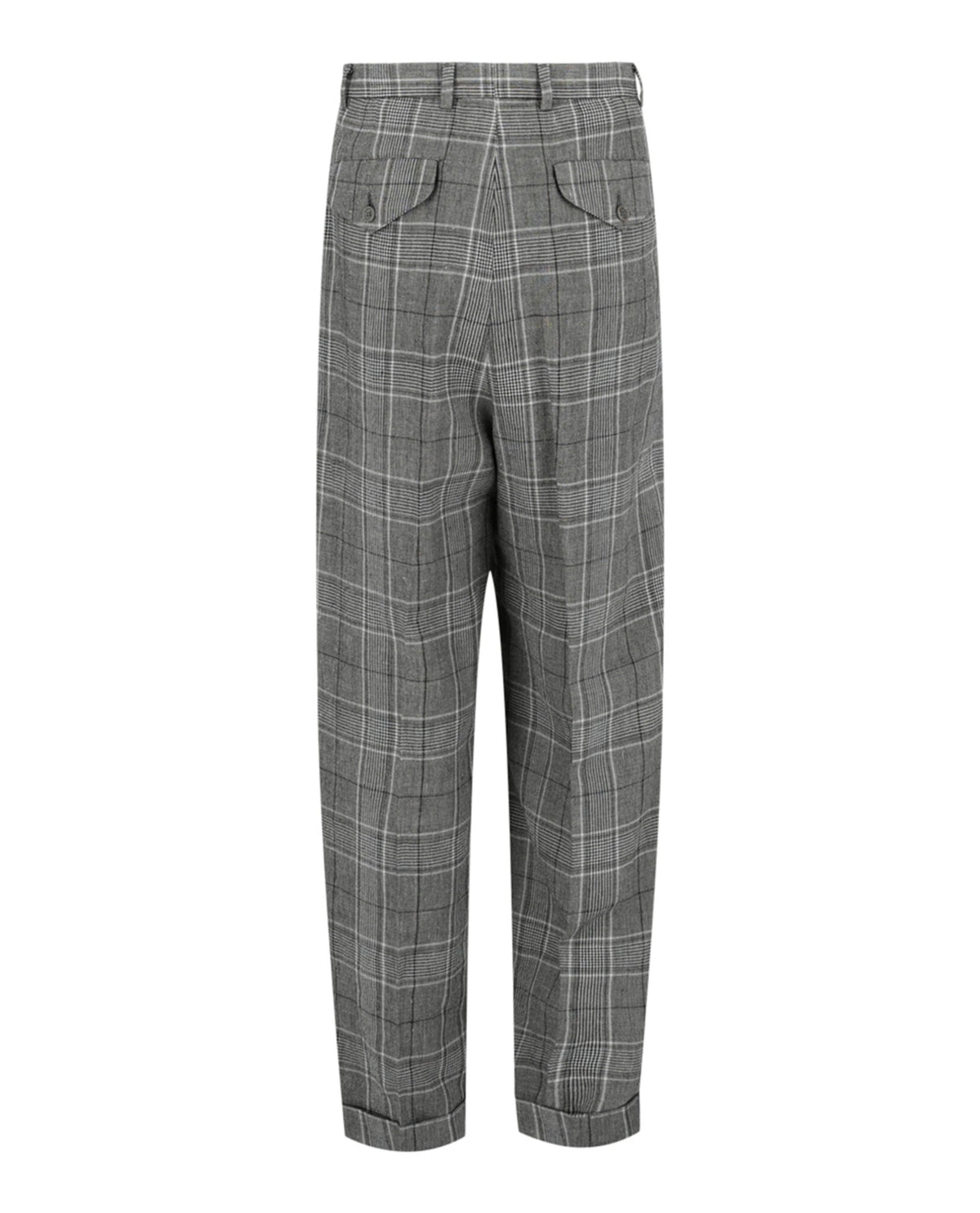 Gucci Mens Tapered-Leg Plaid Trousers