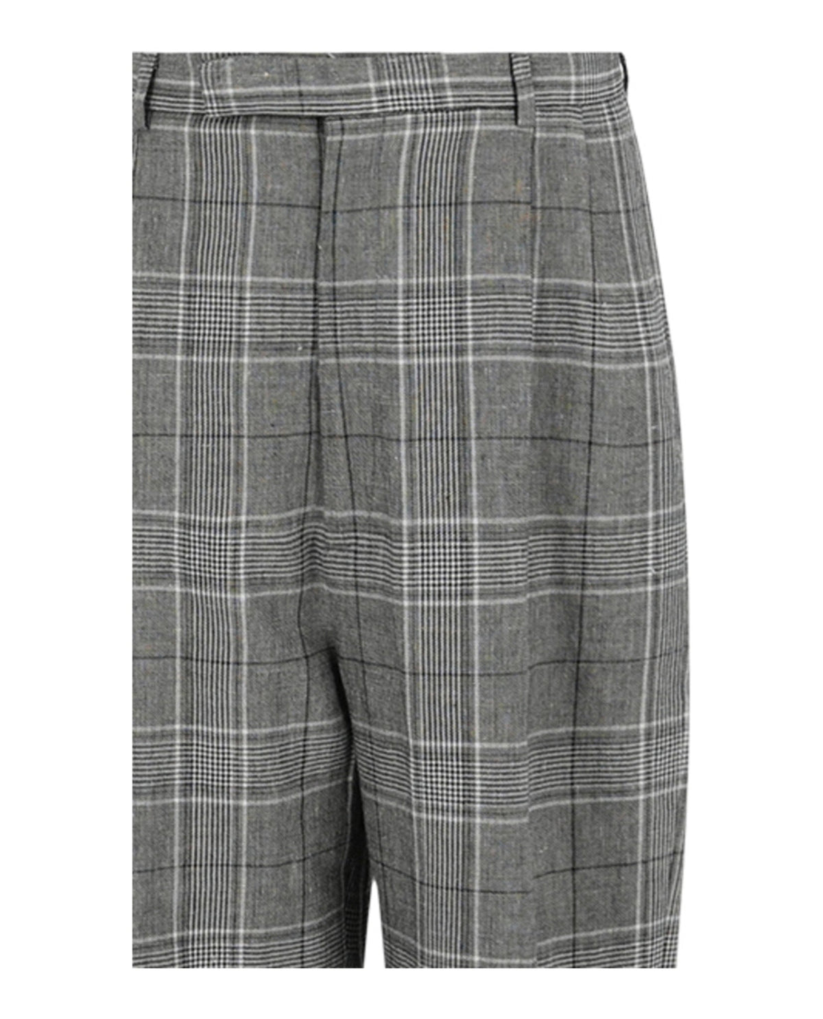 Gucci Mens Tapered-Leg Plaid Trousers