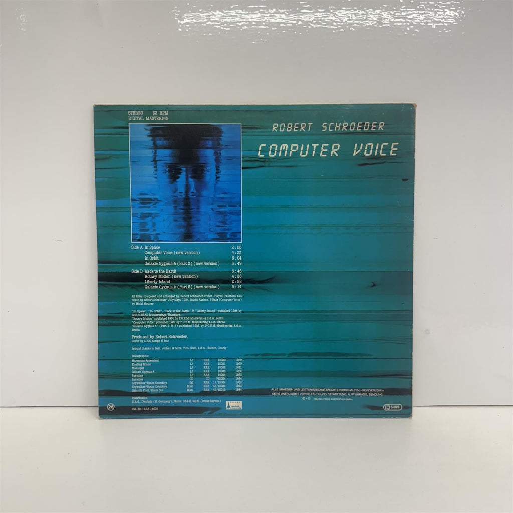 Robert Schroeder - Computer Voice Vinyl LP