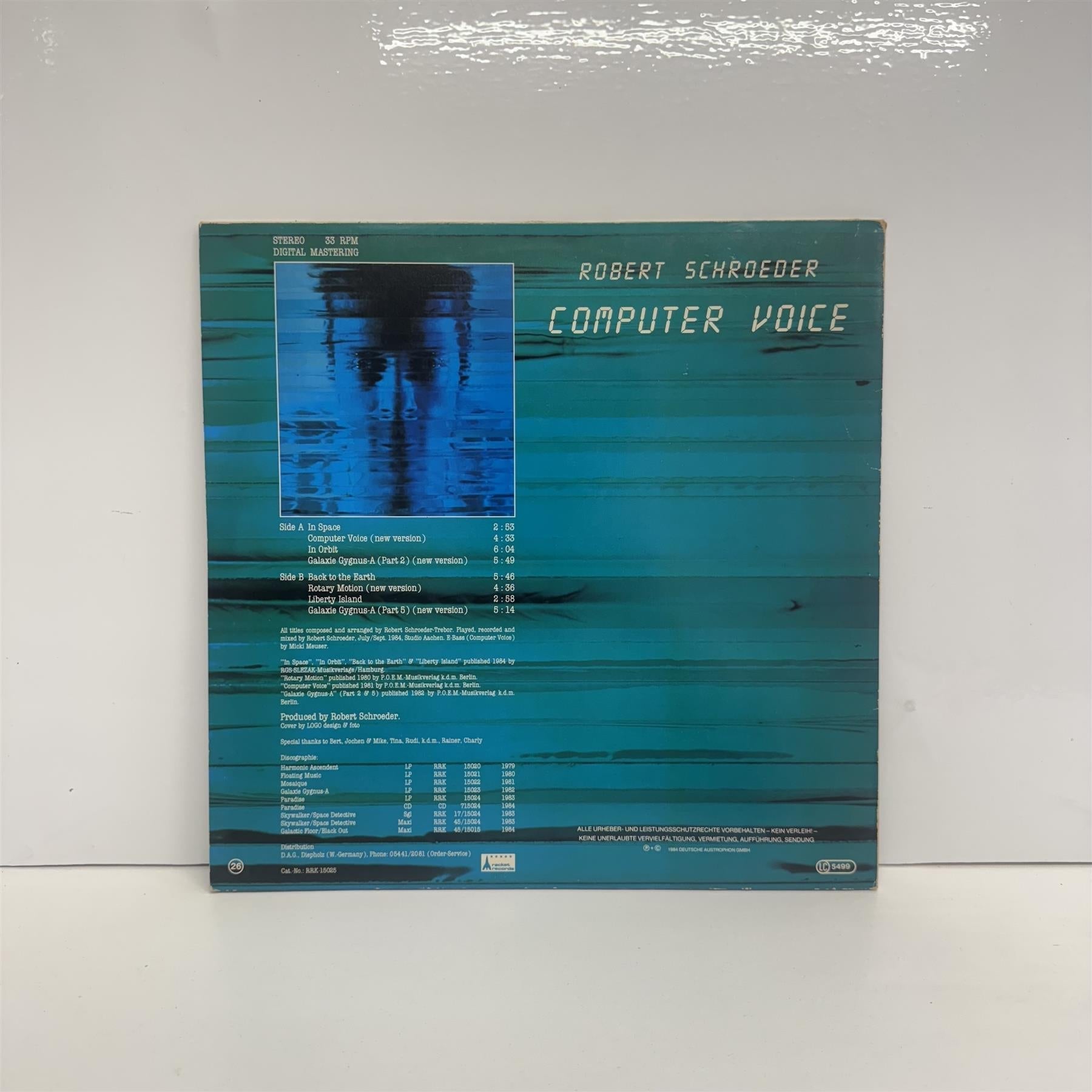 Robert Schroeder - Computer Voice Vinyl LP