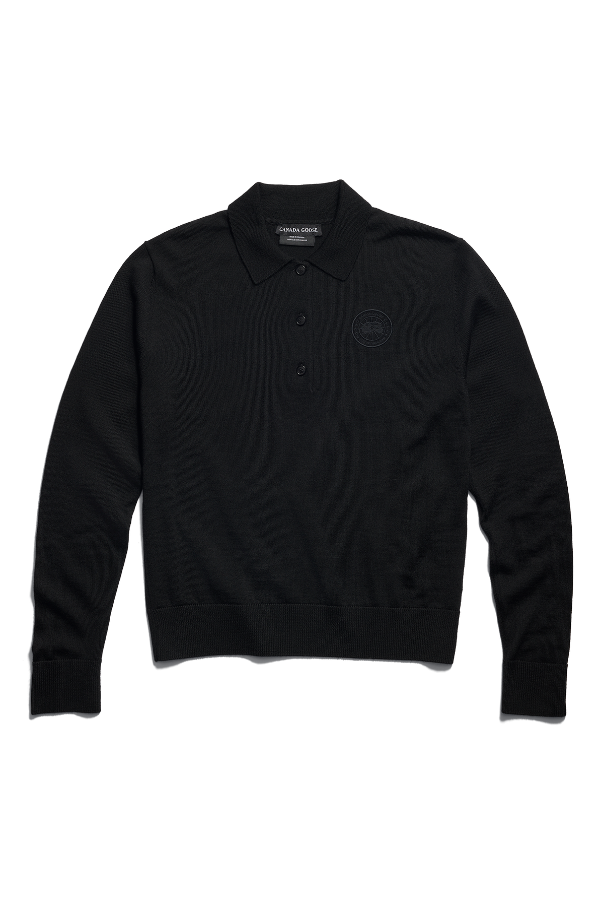 Melrose 针织长袖 Polo 衫