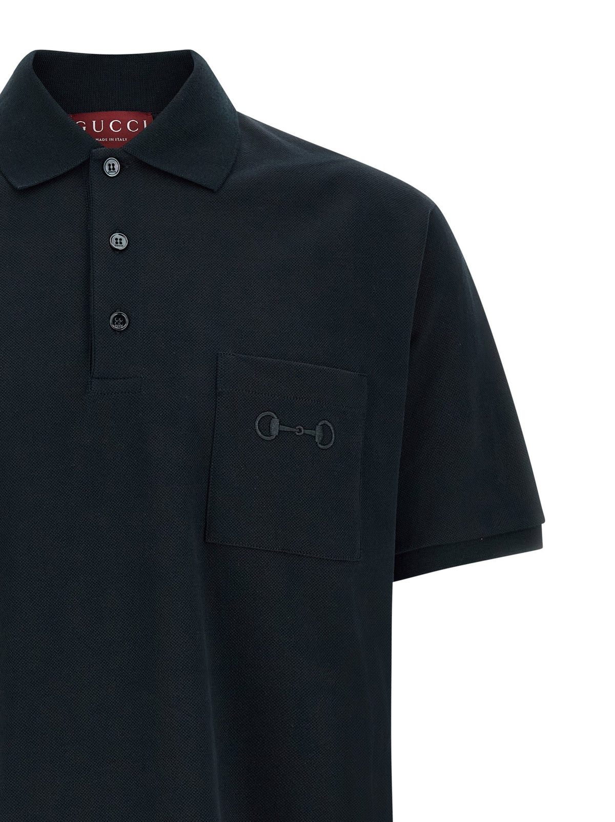 Gucci Men 'Morsetto' Embroidery Polo Shirt