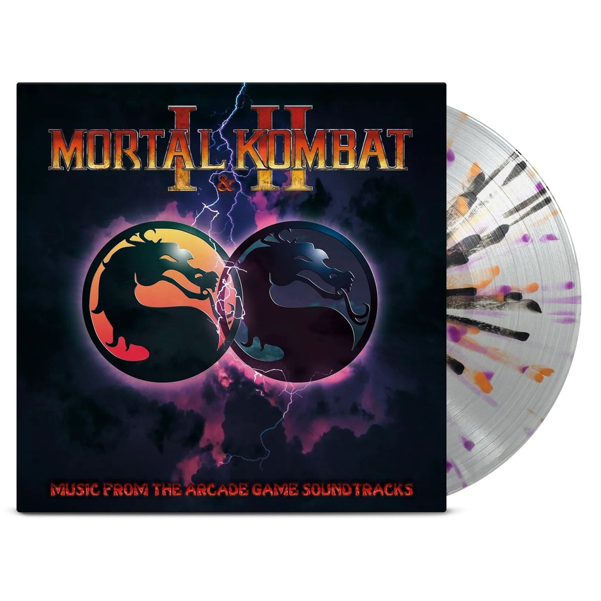 Mortal Kombat 1 & 2 - Dan Forden Limited Edition Transparent With Purple, Orange & Black Splatter Vinyl LP