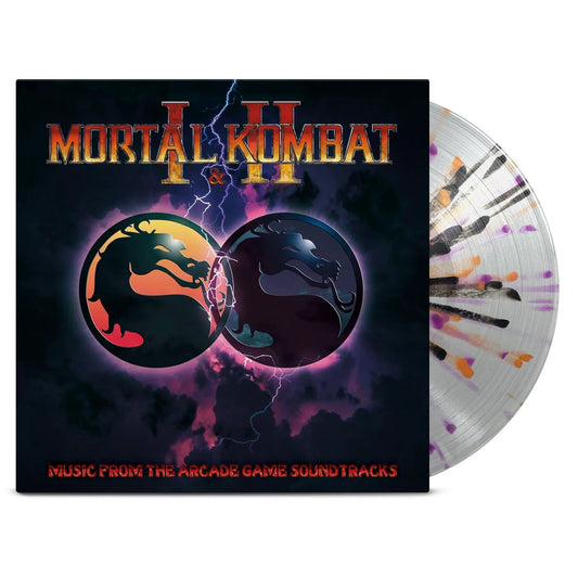 Mortal Kombat 1 & 2 - Dan Forden Limited Edition Transparent With Purple, Orange & Black Splatter Vinyl LP