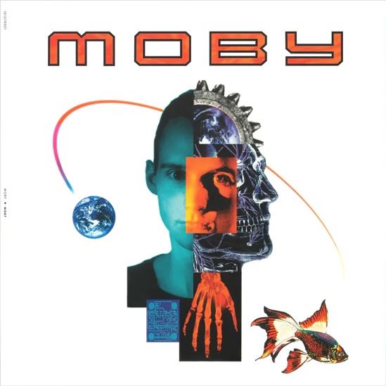 Moby - Moby Black & White Marble On Blue Vinyl LP Reissue