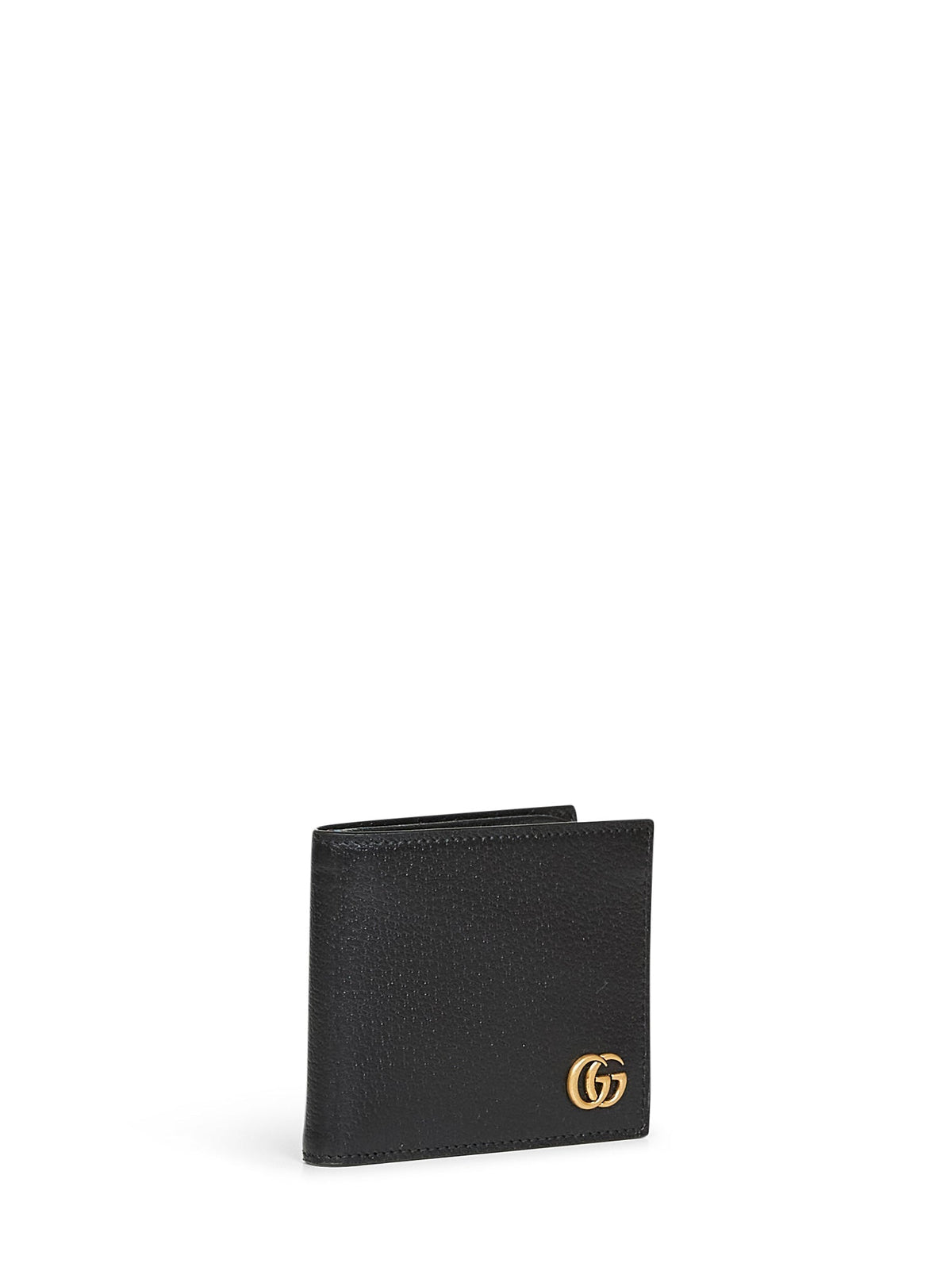 Gucci Men Black Gg Marmont Bi-Fold Card Case Wallet