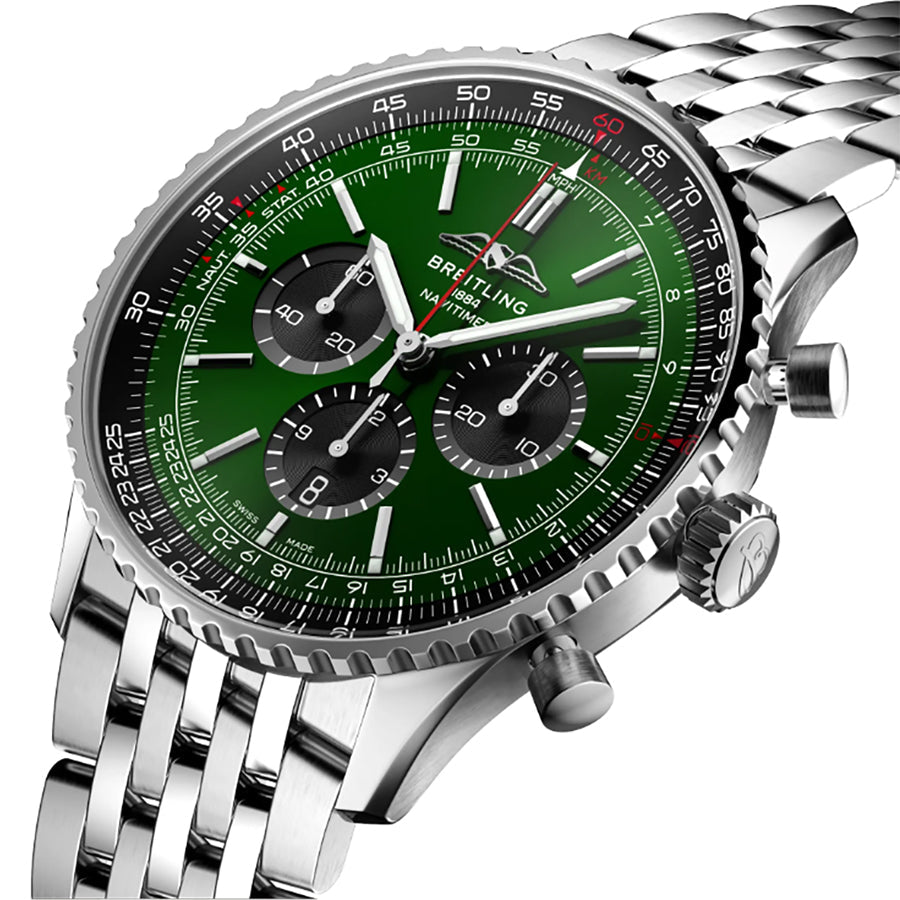 Breitling Navitimer B01 Chronograph 46 Steel Men's Watch AB0137241L1A1