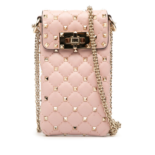 Rockstud Spike Flap Bag Quilted Leather Small