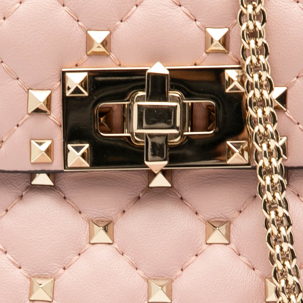 Rockstud Spike Flap Bag Quilted Leather Small