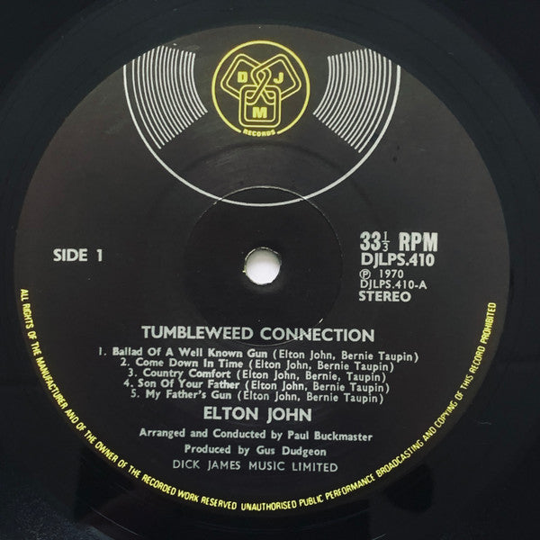 Elton John – Tumbleweed Connection - ORIGINAL (RED) VINYL LP